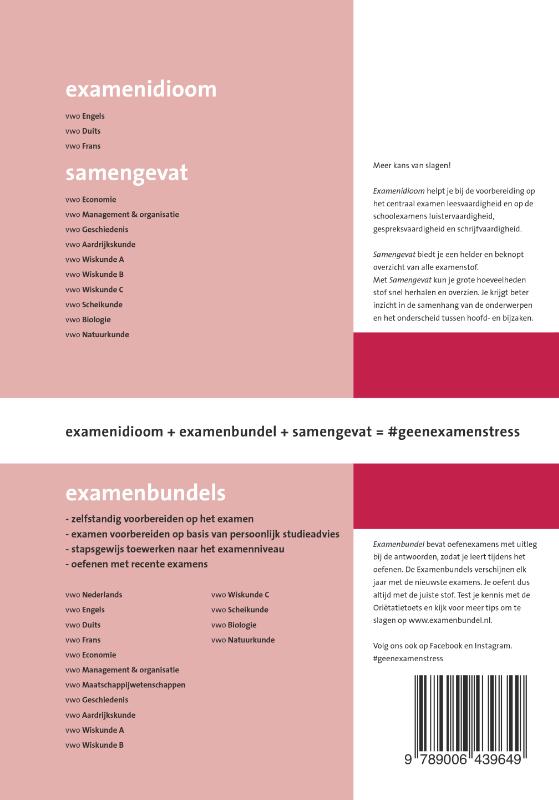 Examenidioom Frans vwo achterkant