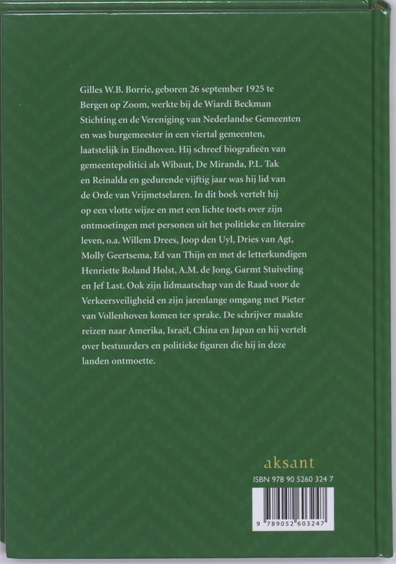 Herinneringen En Ontmoetingen achterkant