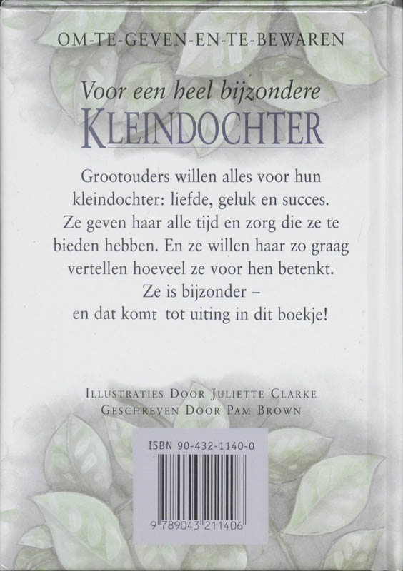 Voor een heel bijzondere kleindochter achterkant