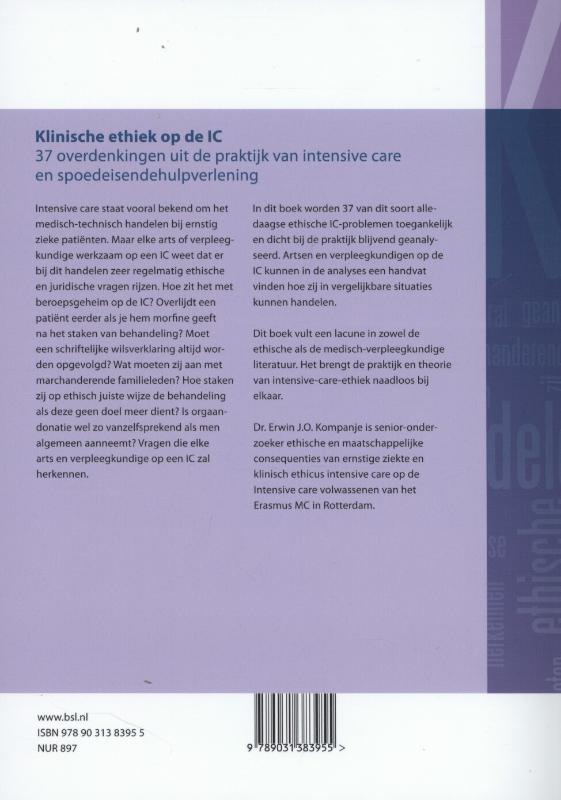 Klinische ethiek op de IC achterkant