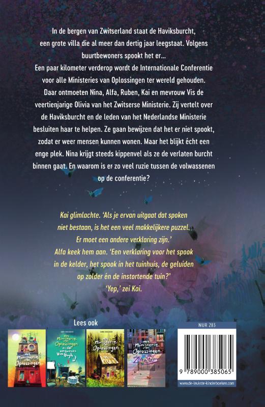 Het Ministerie van Oplossingen en het spook van de Haviksburcht / Het Ministerie van Oplossingen / 5 achterkant