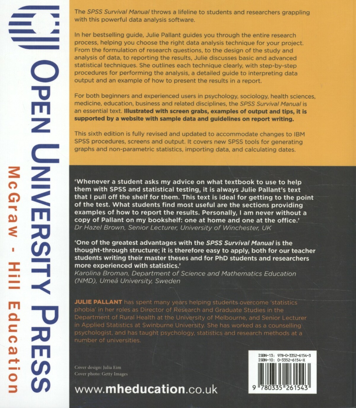 The SPSS Survival Manual achterkant