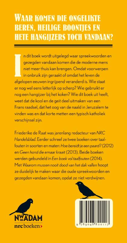 Waarom mussen nooit dood van het dak vallen achterkant