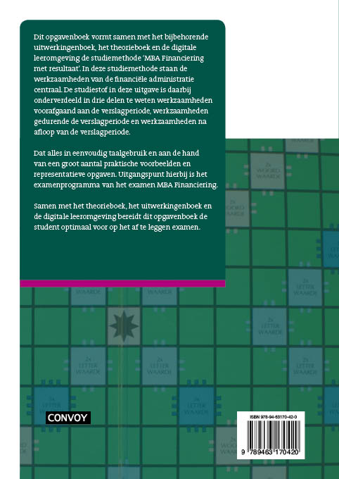 MBA Financiering Opgavenboek achterkant