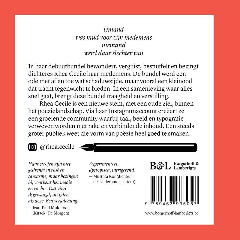 Voor mijn medemens achterkant