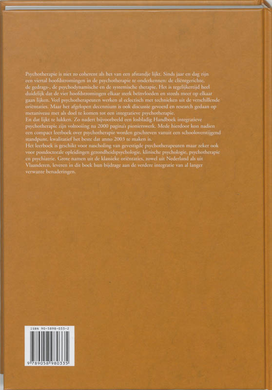 Leerboek integratieve psychotherapie achterkant