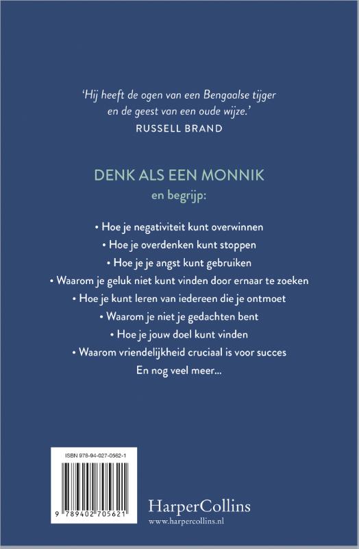 Denk als een monnik achterkant
