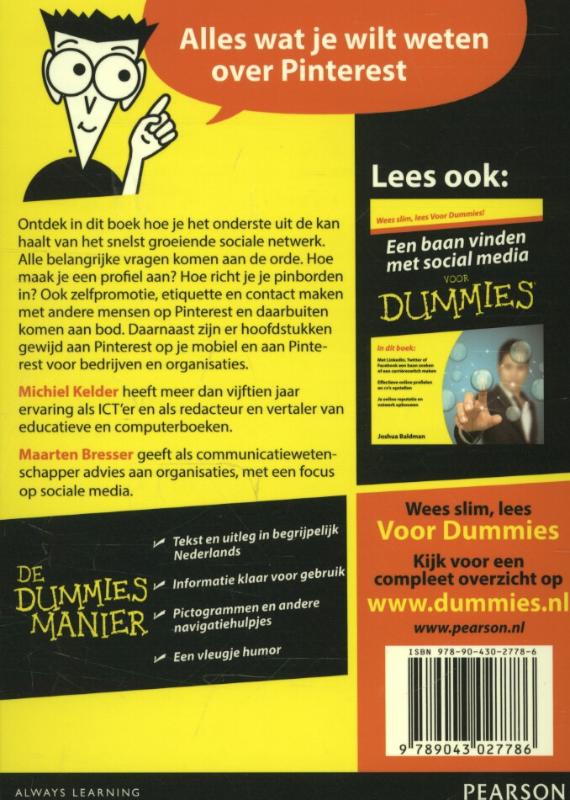 De kleine pinterest voor Dummies / Voor Dummies achterkant