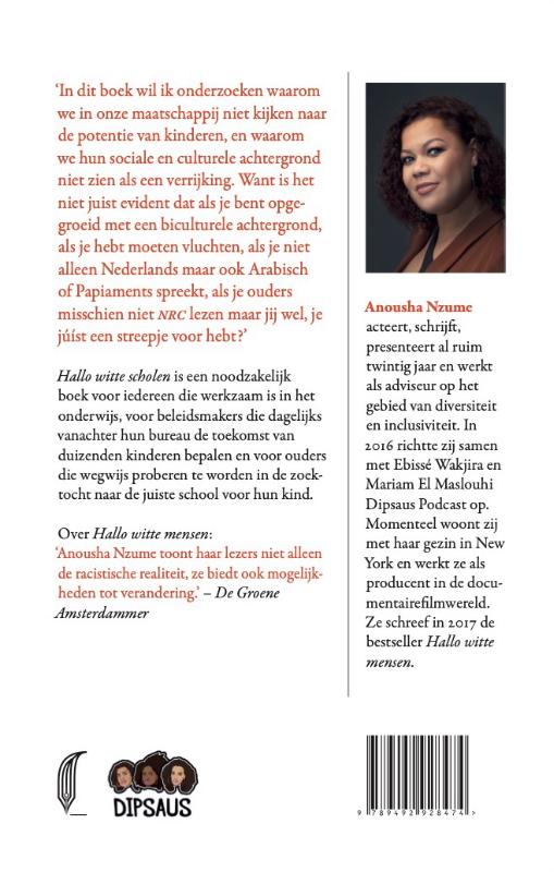 Hallo witte scholen achterkant