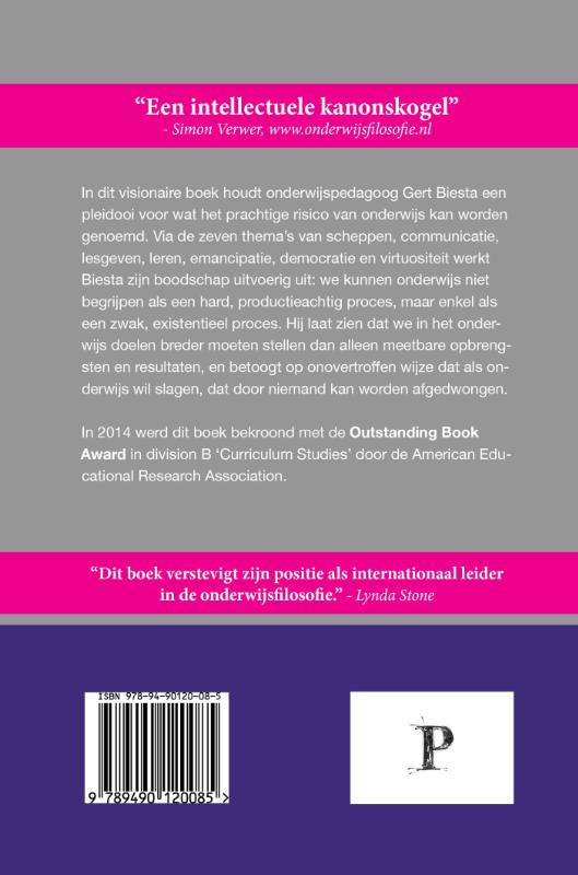 Het prachtige risico van onderwijs achterkant