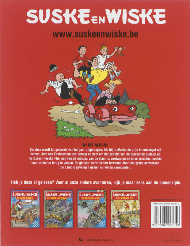 De glanzende gletsjer / Suske en Wiske / 207 achterkant