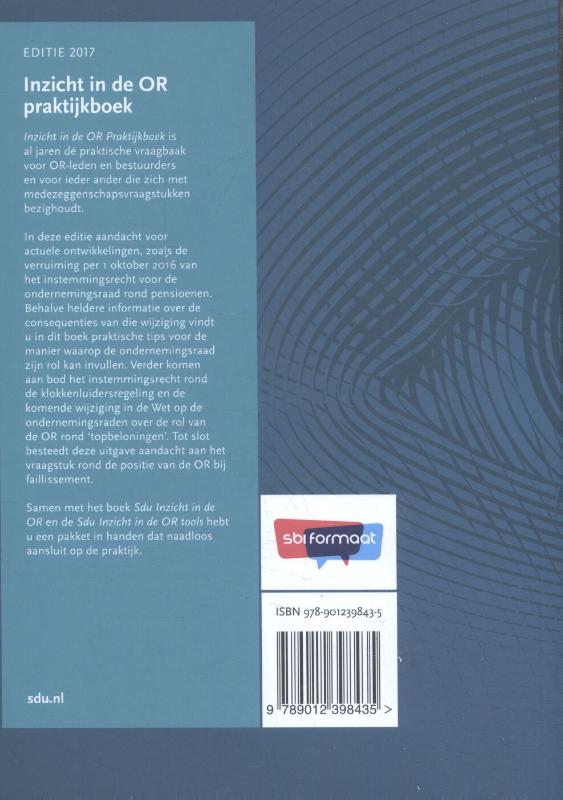 Inzicht in de OR Praktijkboek 2017 achterkant