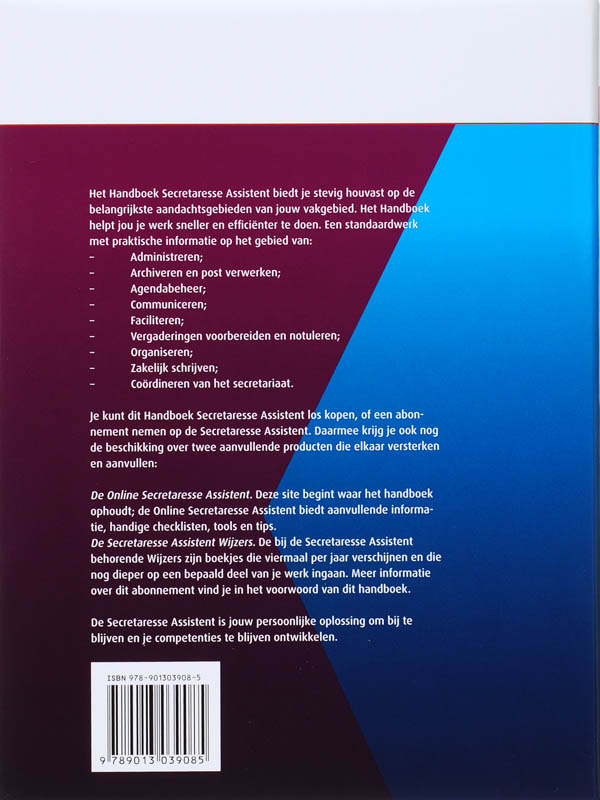 Handboek Secretaresse Assistent achterkant