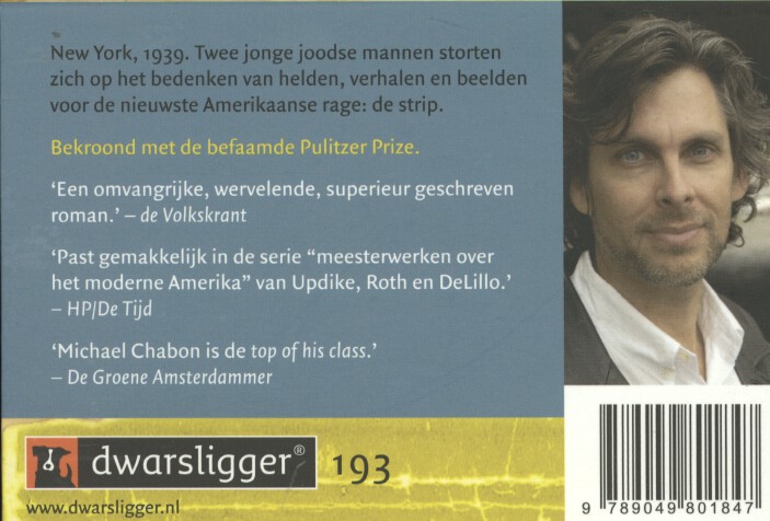 De Wonderlijke Avonturen Van Kavalier & Clay achterkant