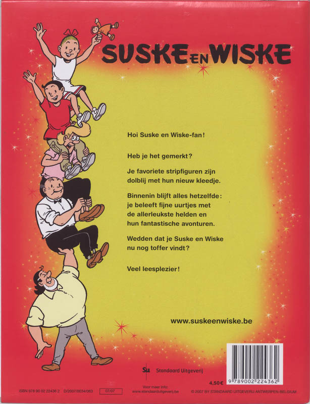 De curieuze neuzen / Suske en Wiske / 296 achterkant