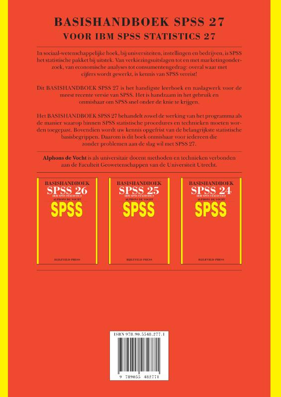 Basishandboek SPSS 27 achterkant
