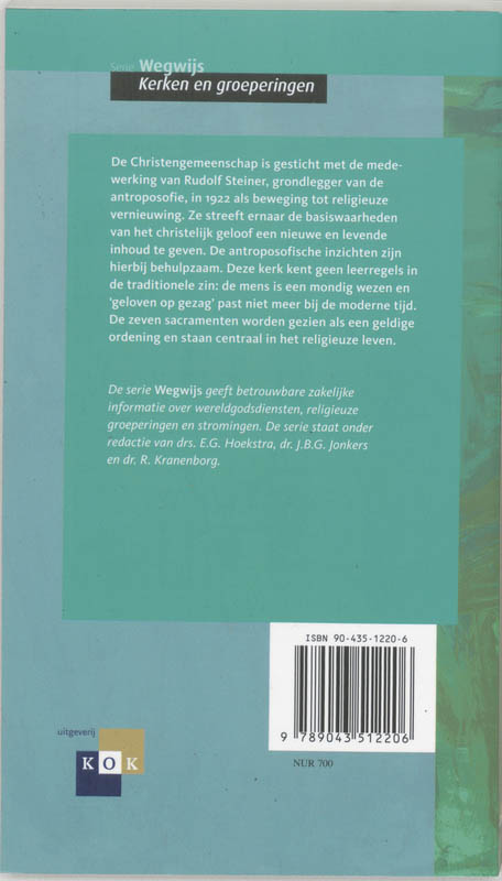 De Christengemeenschap achterkant