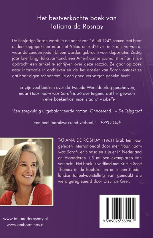 Haar naam was Sarah achterkant