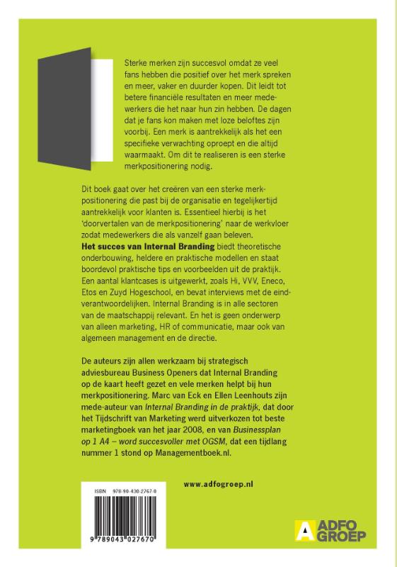 Het succes van internal branding achterkant