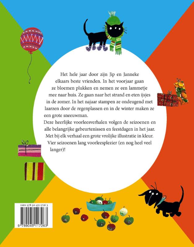 Lente, zomer, herfst en winter met Jip en Janneke achterkant