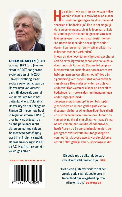 De mensenmaatschappij achterkant