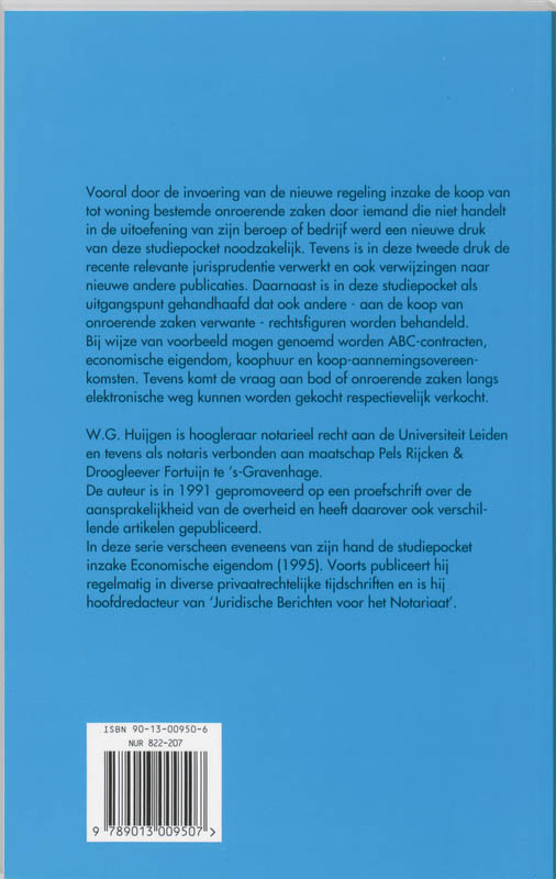 Koop en verkoop van onroerende zaken / Studiepockets privaatrecht / 58 achterkant