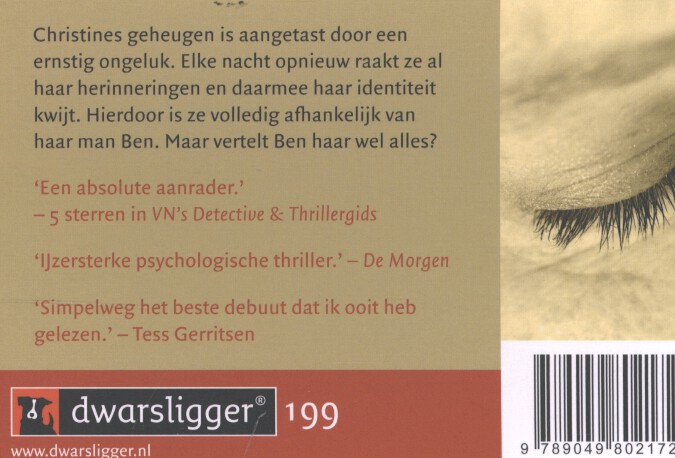 Voor ik ga slapen achterkant