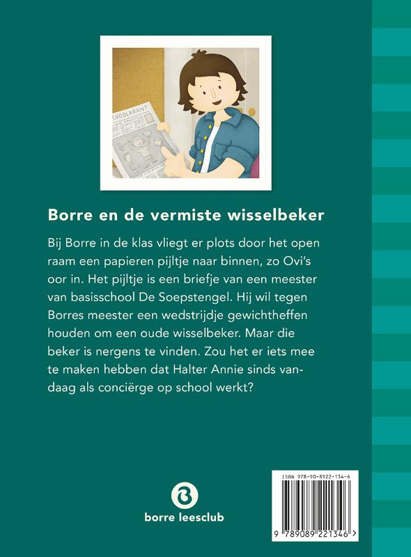 Borre en de vermiste wisselbeker / De Gestreepte Boekjes achterkant