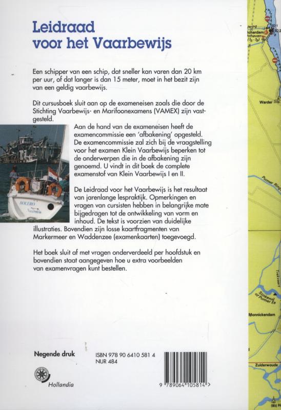 Leidraad voor het vaarbewijs Klein vaarbewijs I en II Cursusboek achterkant