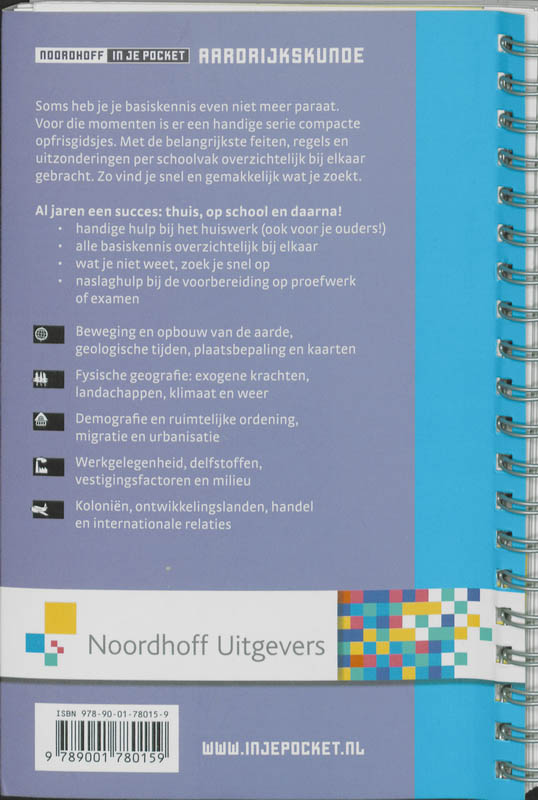 Noordhoff Aardrijkskunde in je pocket achterkant