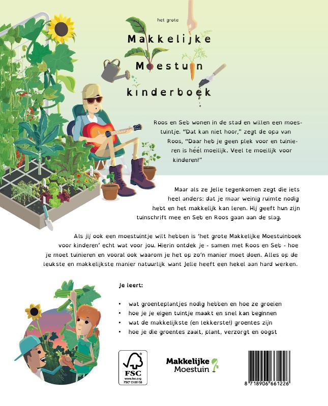 Het grote makkelijke moestuin kinderboek achterkant
