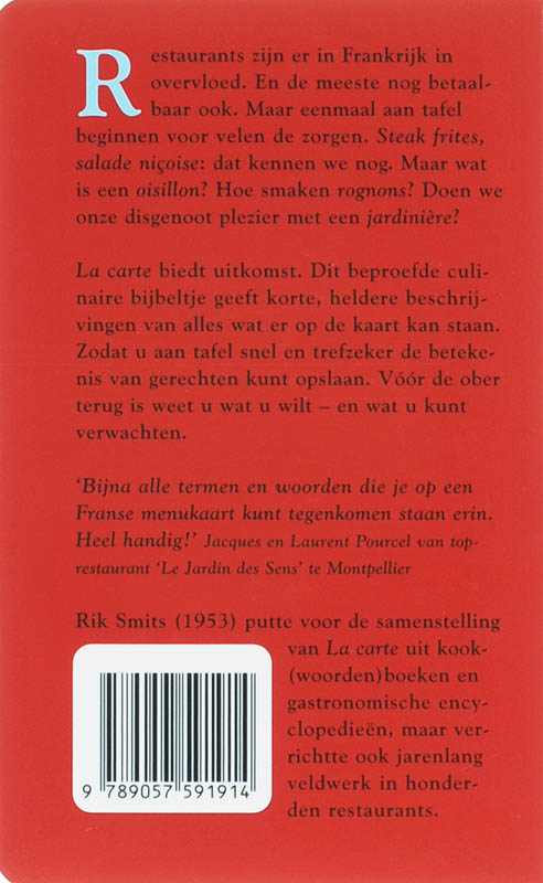La Carte achterkant