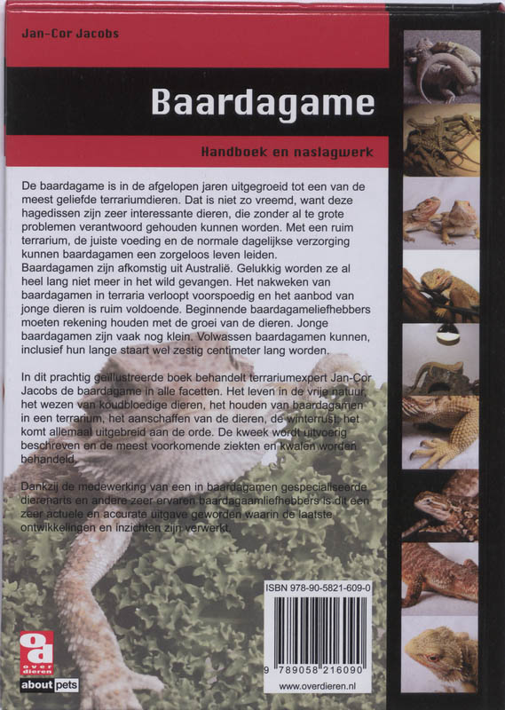 Baardagamen / Over Dieren achterkant