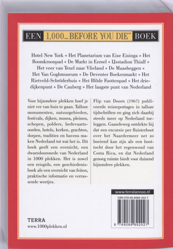 Nederland / 1000 plekken serie achterkant