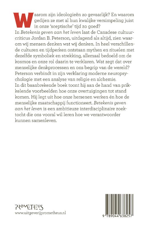 Betekenis geven aan het leven achterkant