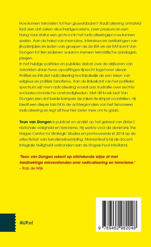 Radicalisering ontrafeld achterkant