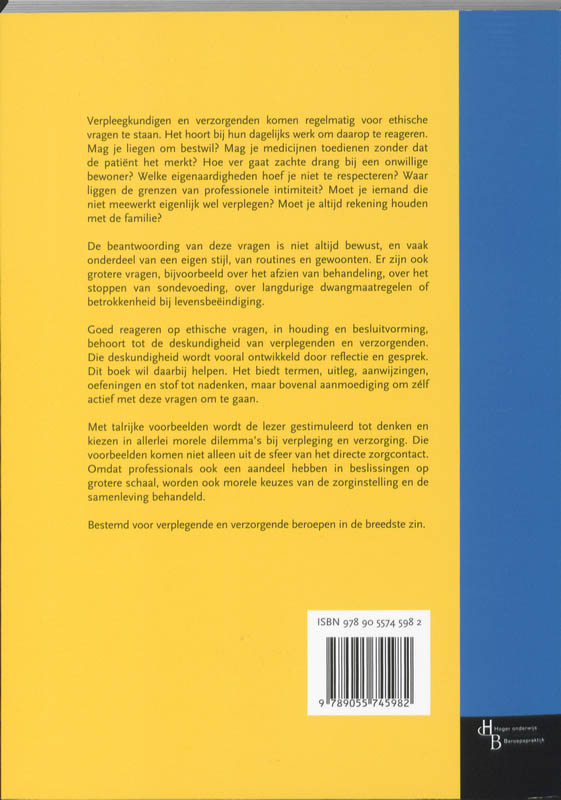 Verpleegethiek HB Tekstboek achterkant