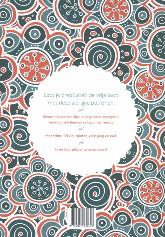 Creatief kleuren voor volwassenen achterkant