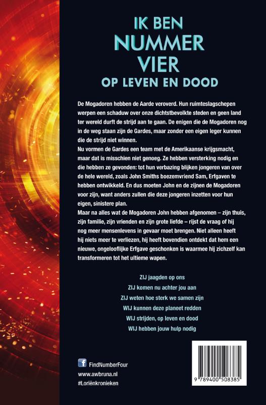 Ik ben nummer Vier - op leven en dood / De Loriënkronieken achterkant