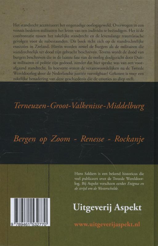 Duitse militaire standrechtelijke executies in Zeeland achterkant