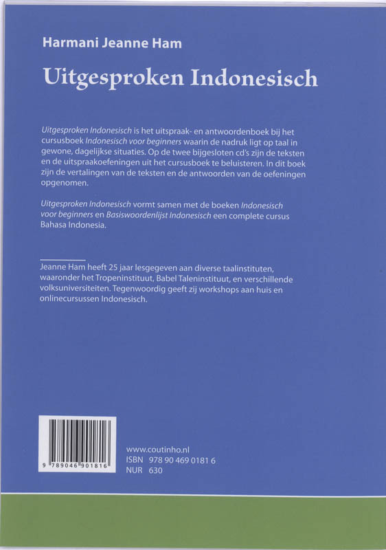 Uitgesproken Indonesisch achterkant