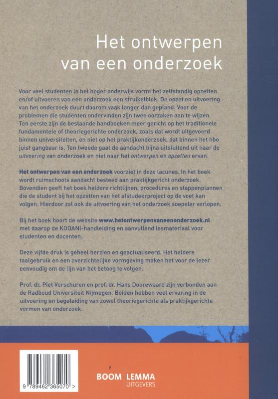 Het ontwerpen van een onderzoek achterkant