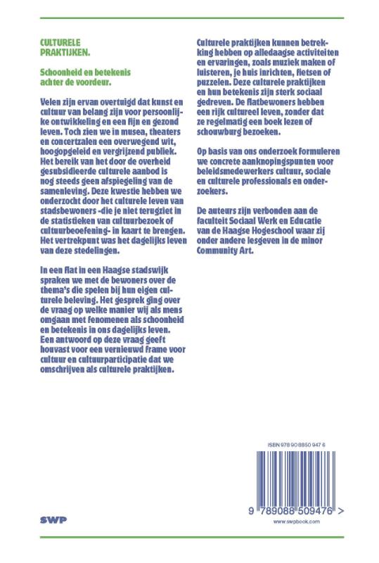 Culturele praktijken achterkant
