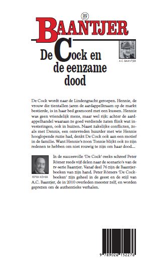 De Cock en de eenzame dood / Baantjer / 89 achterkant