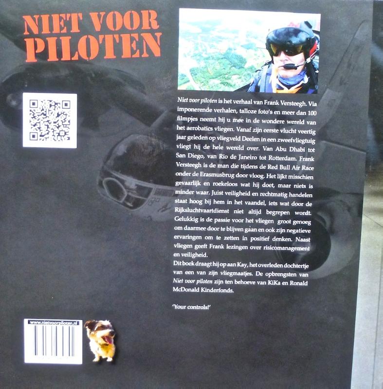 Niet voor piloten + QR codes in boek achterkant
