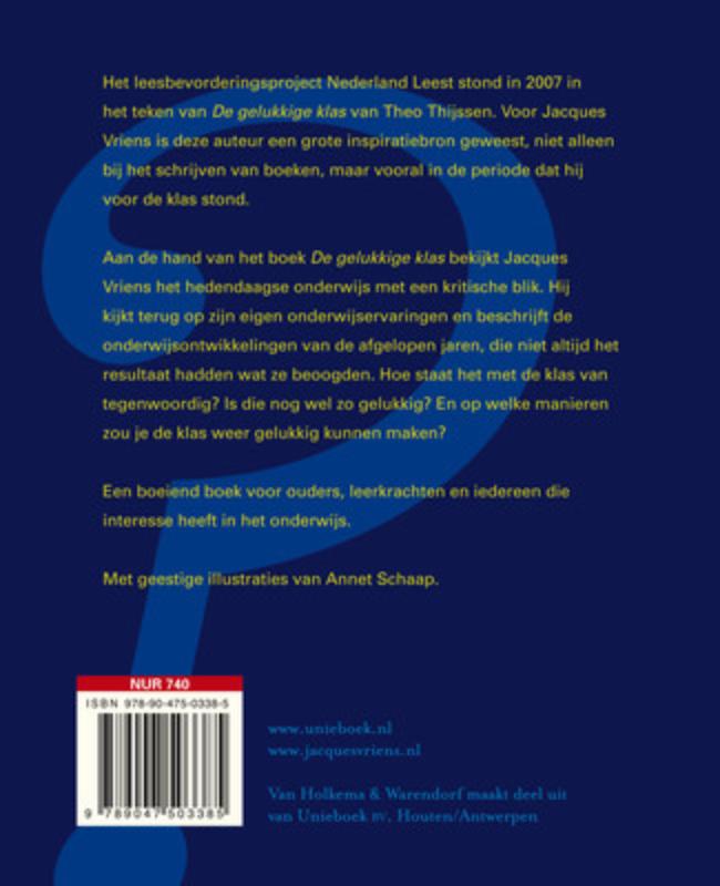 Is de klas nog wel zo gelukkig ? achterkant