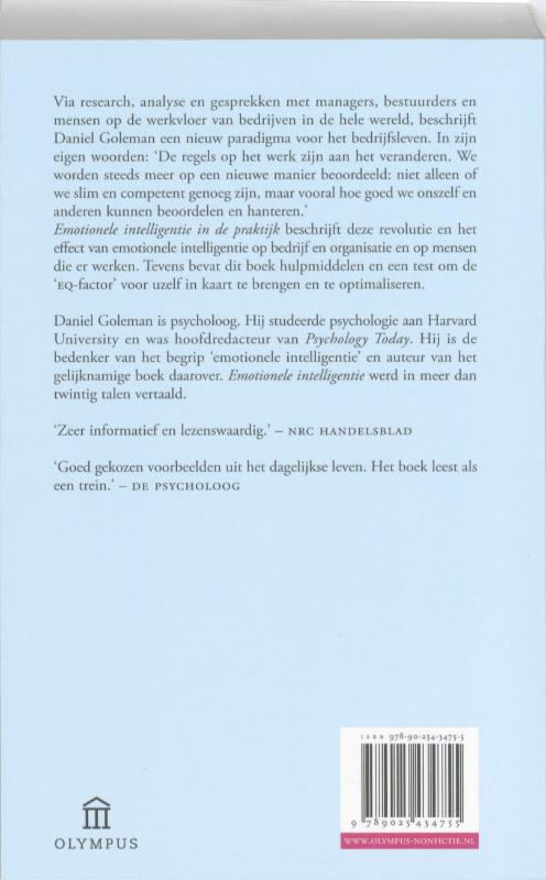 Emotienele Inteligentie In De Praktijk achterkant