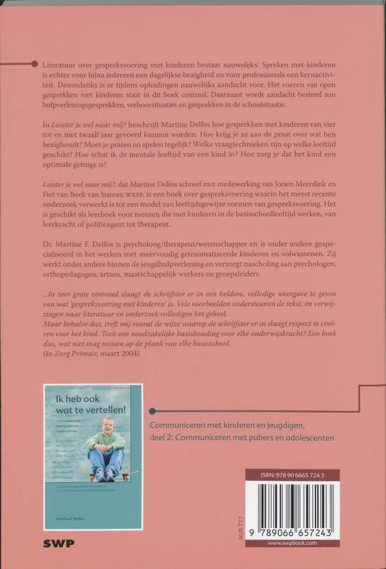 Luister je wel naar mij? / Communiceren met kinderen en jeugdigen / 1 achterkant