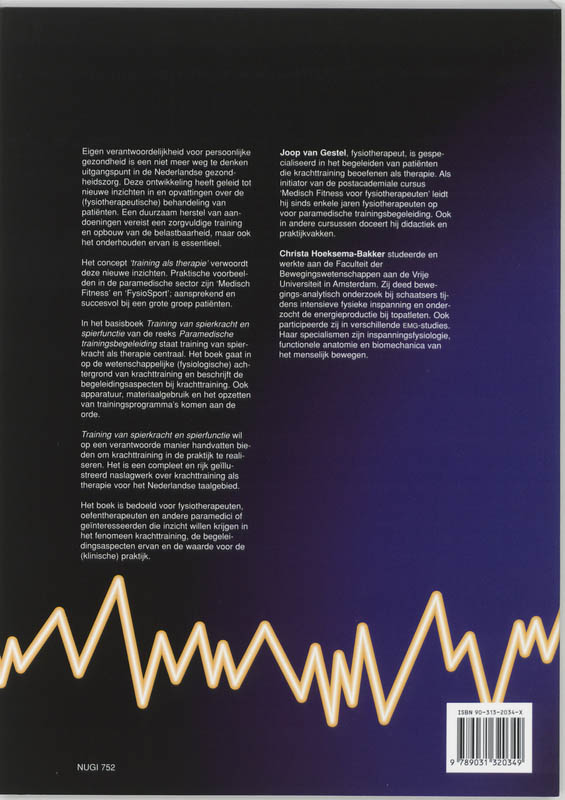 Training van spierkracht en spierfunctie / Paramedische trainingsbegeleiding / 1 achterkant