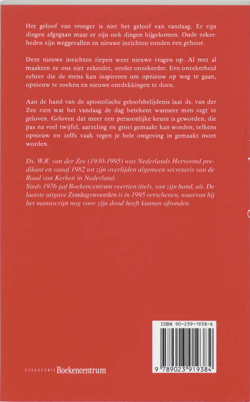 Opnieuw geloven achterkant